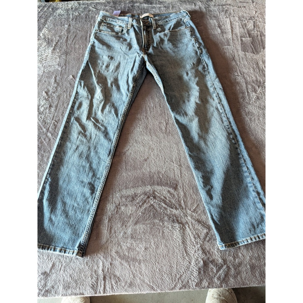 Levi Strauss Signature Mens Straight Leg Jeans Medium Wash Blue W32 L30